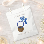 De hedendaagse Abstracte vormen Kunstblauw Tan Wed Bedankzakje (Geknipt)