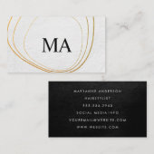 De hedendaagse Circulaire Patroonzwart-witte textu Visitekaartje (Voorkant / Achterkant)