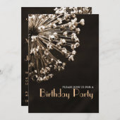 De hedendaagse Dandelion wil Birthday Kaart (Voorkant / Achterkant)