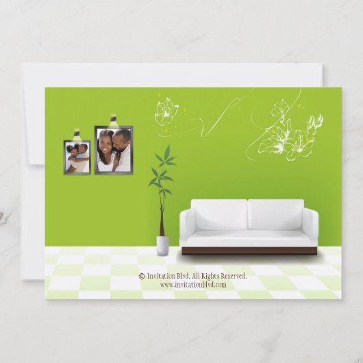 De hedendaagse Decor Housewarming Party nodigt uit Kaart (Achterkant)