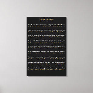 De hedendaagse doe het in ieder geval canvas afdruk