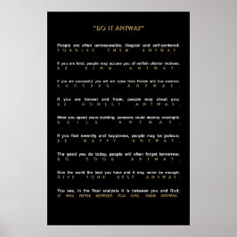 De hedendaagse doe het in ieder geval poster