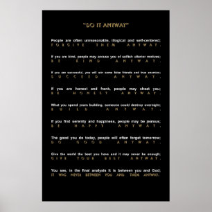 De hedendaagse doe het in ieder geval poster