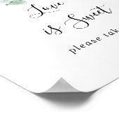 De hedendaagse eucalyptus Floral Love is een zoet  Poster (Hoek)