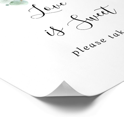 De hedendaagse eucalyptus Floral Love is een zoet  Poster (Hoek)