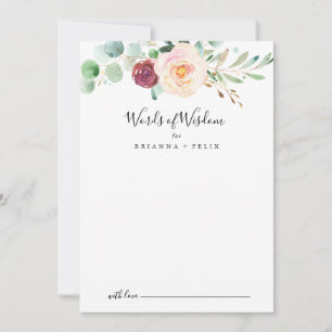 De hedendaagse Eucalyptus Wedding Words of Wisdom Advieskaart