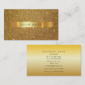 De hedendaagse Golden Glitter Stripes Vip Glam Visitekaartje (Voorkant / Achterkant)