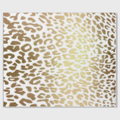 De hedendaagse Golden Leopard White Safari Skin Vi Cadeaupapier (Vlak)