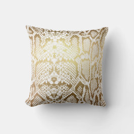 De hedendaagse Golden White Python Snake Skin Kussen