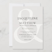 De hedendaagse hedendaagse hedendaagse Neutral Wed Kaart (Voorkant)