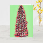 De hedendaagse kerstboomvakantiekaart kaart (Gele Bloem)