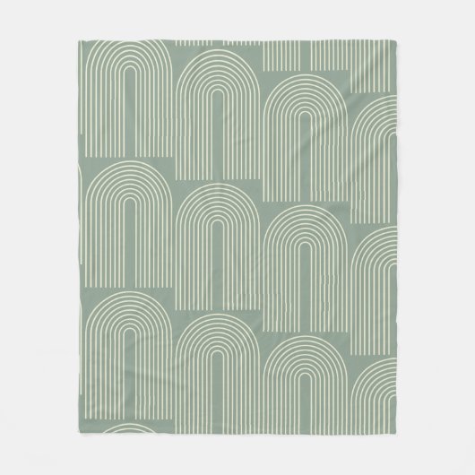 De hedendaagse Kunst van de Arch in Sage Groen Fleece Deken (Voorkant)