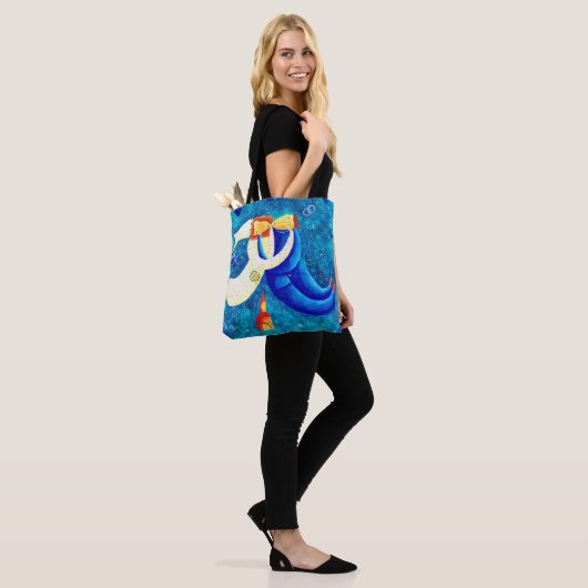 De hedendaagse kunst van het huwelijk tote bag (Op model)
