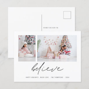 De hedendaagse leer 2 Kerstmis van het Foto's Briefkaart