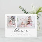 De hedendaagse leer 2 Kerstmis van het Foto's Feestdagenkaart (Staand voorkant)