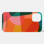 De hedendaagse levendige Abstracte Kunst Groen en Case-Mate iPhone Case (Achterkant (horizontaal))