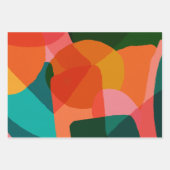 De hedendaagse levendige Abstracte Kunst Groen en  Inpakpapier Vel (Voorkant 2)