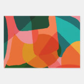 De hedendaagse levendige Abstracte Kunst Groen en  Inpakpapier Vel (Voorkant)