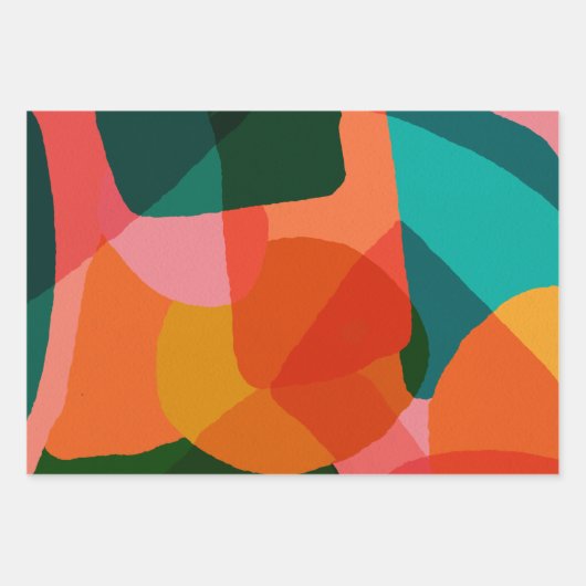 De hedendaagse levendige Abstracte Kunst Groen en  Inpakpapier Vel (Voorkant)