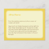 De hedendaagse liefde vogelgeel bruiloft informatiekaartje (Achterkant)