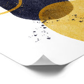 De hedendaagse moderne Abstracte goudmarine Poster (Hoek)