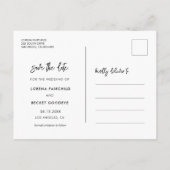 De hedendaagse moderne Sparen de datumfoto Aankondigingskaart (Achterkant)