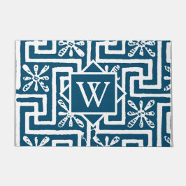 De hedendaagse Monogram griekenland is de sleutel  Deurmat