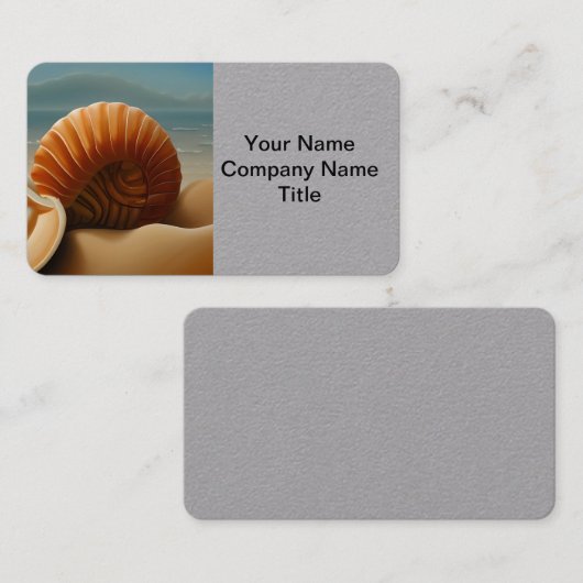 De hedendaagse Nautilus Shell op een Tript van de Visitekaartje (Voorkant / Achterkant)