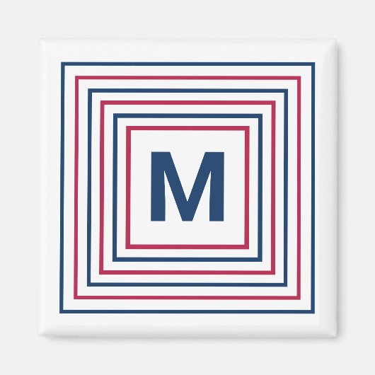 De hedendaagse Rood Witte en Blauwe 4 de Brief van Magneet (Voorkant)