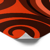 De hedendaagse Rust Oranje Natuur geïnspireerde Fe Poster (Hoek)