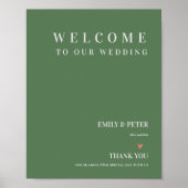 De hedendaagse Sage Green verwelkomde ons huwelijk Poster (Voorkant)
