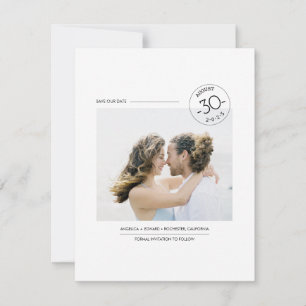 De hedendaagse Schone Minimalist sparen de Datum F Save The Date
