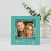 De hedendaagse Spallen Groene sparen de Foto van d Save The Date (Staand voorkant)