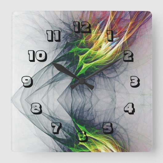 De hedendaagse vuurvlammen van het stadsvuur zijn  vierkante klok (Voorkant)