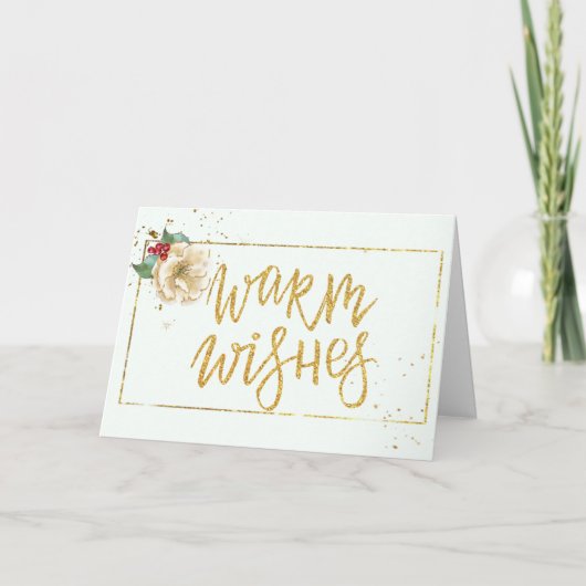 De hedendaagse Waterverf Magnolia Kerstmis Kaart (Voorkant)