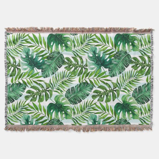 De hedendaagse Waterverf Tropisch laat Groen Deken (Voorkant)