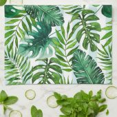 De hedendaagse Waterverf Tropisch laat Groen Theedoek (Gevouwen)