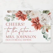 De hedendaagse winter juicht naar het toekomstige  sparkling wijnetiket (Enkel label)