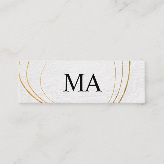 De hedendaagse Witte Textuur van het cirkelpatroon Mini Visitekaartje (Voorkant)