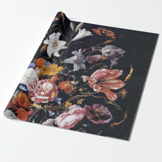 de Heem Floral Vase Painting Cadeaupapier (Uitgerold)