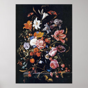 de Heem Floral Vase Painting Poster