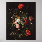 de Heem Flower Vase Painting Poster (Voorkant)