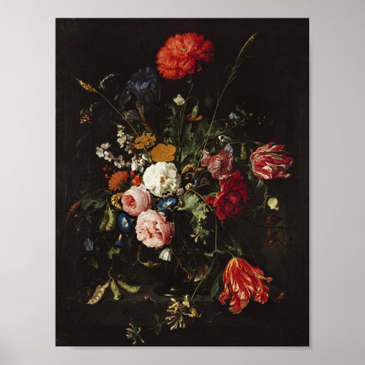 de Heem Flower Vase Painting Poster (Voorkant)