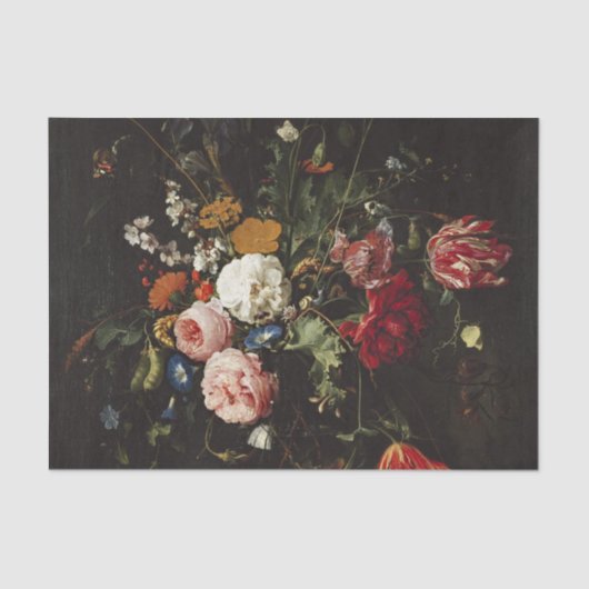 de Heem Flower Vase Painting Tissuepapier (Voorkant)