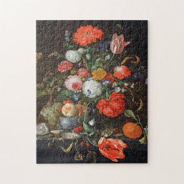 de Heem Flowers Fruit Oysters Painting Legpuzzel