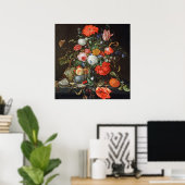 de Heem Flowers Fruit Oysters Painting Poster (Thuiskantoor)
