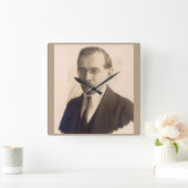 De heer 1920s Scientist Vierkante Klok (Huis)