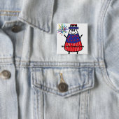 de heer 4th Candy Corn Vierkante Button 5,1 Cm (In situ)