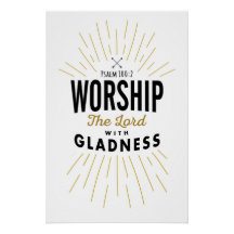 De Heer aanbidden met Gladness Art Print