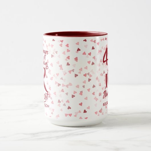 De heer Altijd Right Fun 40th Ruby Jubileum Mok (Midden)